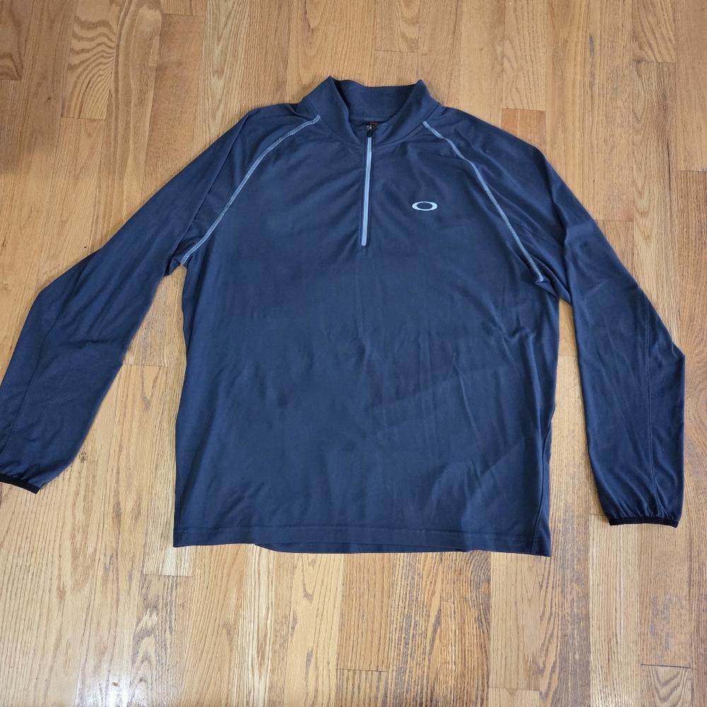 Oakley Navy Long Sleeve Half-Zip Hydrolix Base Layer Pullover Dark Blue Size XL